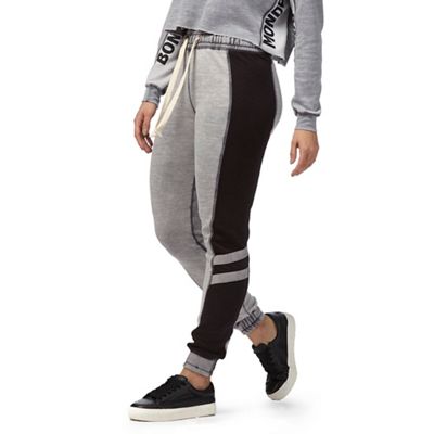 H! by Henry Holland Grey colour block jogging bottoms